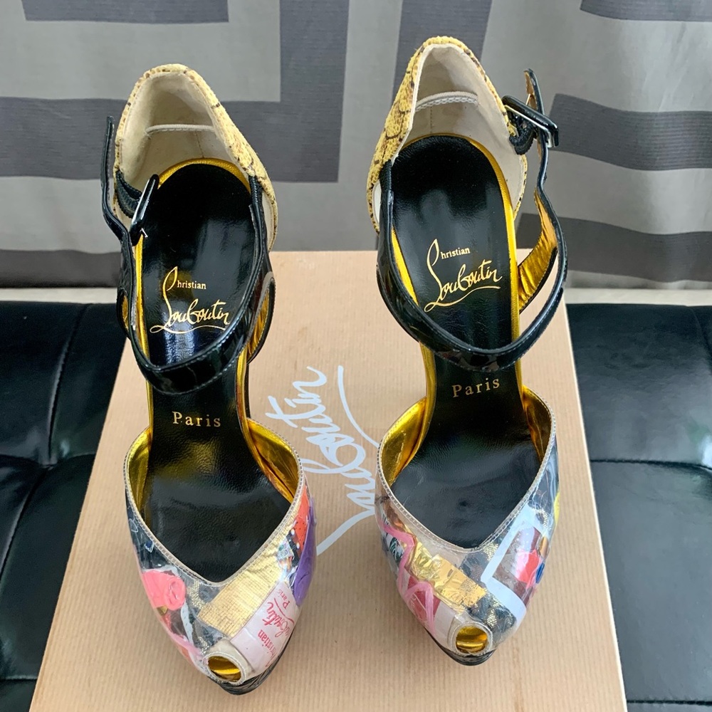 Christian Louboutin Limited Edition PVC/Watersnake Lucido